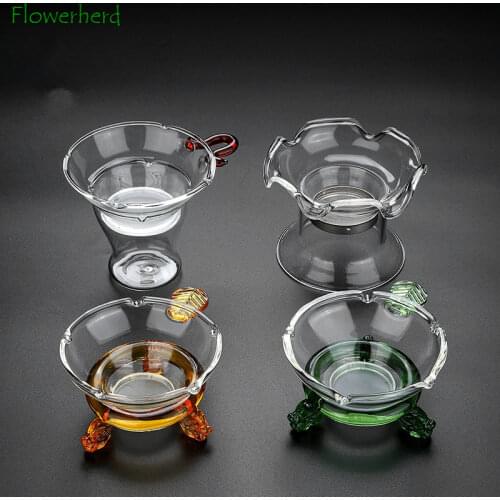 Borosilicate Glass Tea Strainer Tea Infuser Tea Filter Kung Fu Tea Set Transparent Filter Tea Accessories Kitchen Accessories
