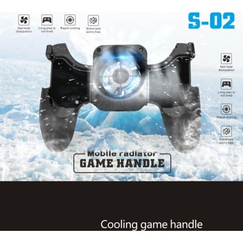 Mobile Game Controller Gamepad Trigger Shooter Joystick for iPhone with Cooler Cooling Fan for 4-6.5-inch mobile phones