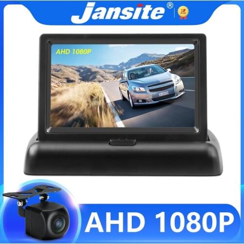 Jansite 4.3 inch Rear View Camera AHD 1080P Backup Camera Reverse Image Car AHD Monitor Super Night Vision Waterproof 4 pin