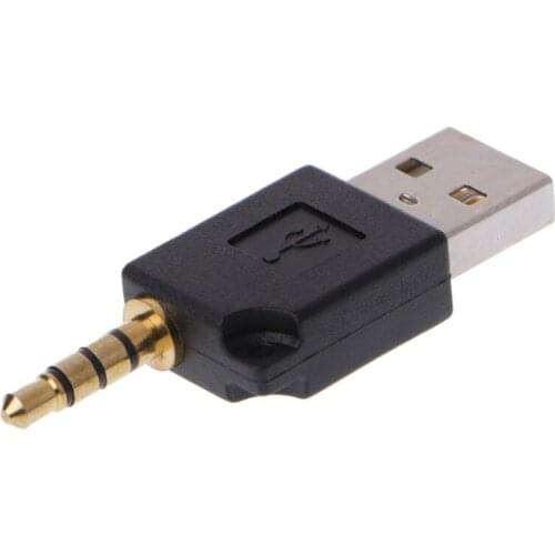 K5DB 3.5mm to USB 2.0 Male Aux Auxiliary Adapter For Apple iPod Shuffle 1st 2nd MP3