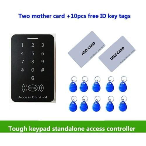 Touch Screen Access Control Keypad EM 125Khz Card Reader Standalone Access Control ,2pcs mother card, 10pcs ID tags,min:1pcs