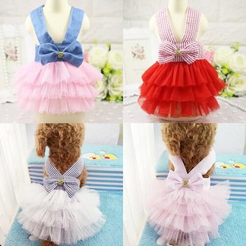 2020 Summer Pet Dog Clothes Wedding Skirt Clothes For Dogs Chihuahua Cat Clothes Princess Dog Dress Pet Dog Clothes Pet Supplies