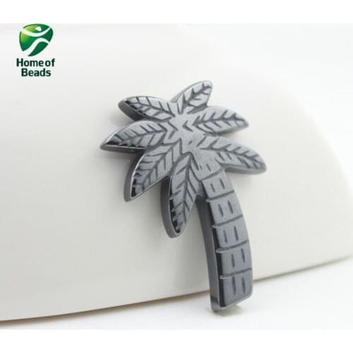 Hot sale fashion hematite coco pendant accessories diy accessories HP1082