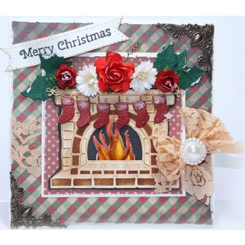 Mmao Crafts Metal Steel Cutting Dies Christmas socks chain stand Stencil For DIY Scrapbooking Paper/photo Cards Embossing Dies