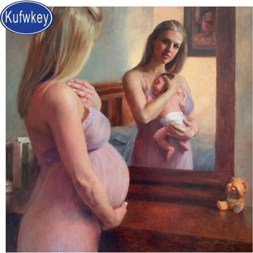 Pregnant woman Cross Stitch Mosaic Rhinestone painting baby Diamond Painting Full Square/round Embroidery,mom love gift