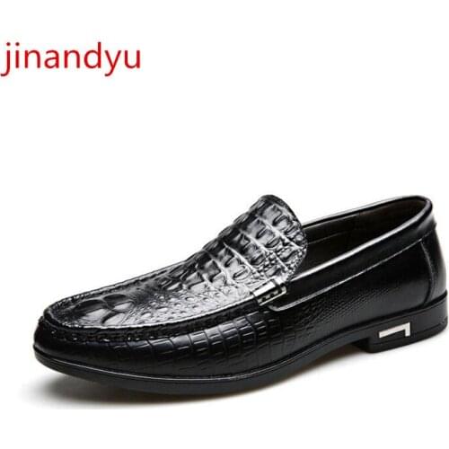 Mens Dress Shoes Loafers Real Leather Business Shoe Classic Elegant Slip on Shoes Men Brown Black Dress Formal Shoes Male Oxford