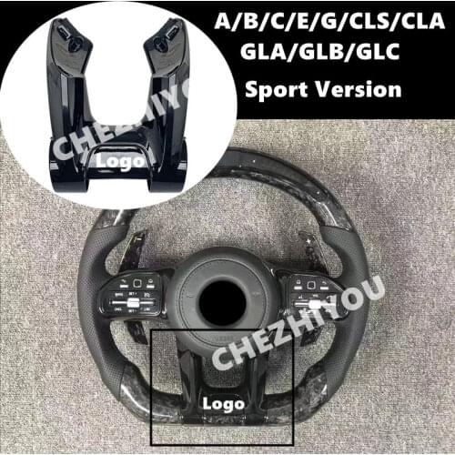 For AMG Steering Wheel Cover Trim for Mercedes Benz A/B/C/E Class CLA CLS GLA GLB GLC W177 W247 W205 W213 X253 Sport Version