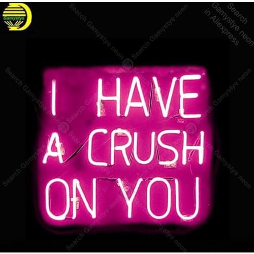 Neon Sign for I have Crush On You Love Display Decoracion Express Beer Neon Light up wall sign Neon Signs for bedRoom Letrero