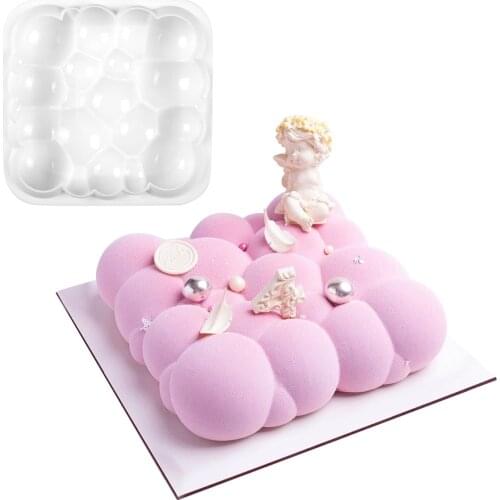 New Silicone Cake Mold Cloud Shaped Dessert Mousse Mould Homemade 3D Irregular Brownie Chiffon Sponge Baking Tools Reusable