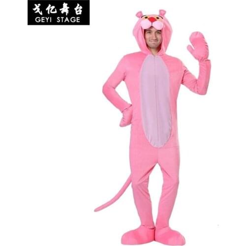 New halloween pink kigurumi leopard leopard pyjamas female animal winter panther onesies in adult cartoons a cosplay garment
