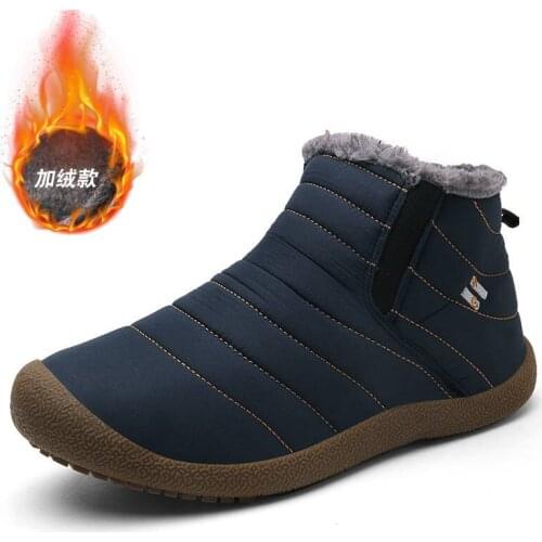 New Cotton Shoes Winter High-cut Couple Snow Boots Men with Velvet Warm Boots Casual Waterproof Shoes Mens Shoes Womens Shoes