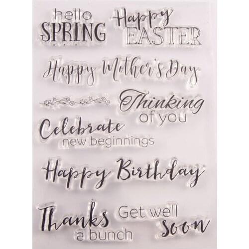 Holiday Greetings Transparent Silicone Clear Stamp For Scrapbooking DIY Craft Decoration Soft Stamp Kids Stationery