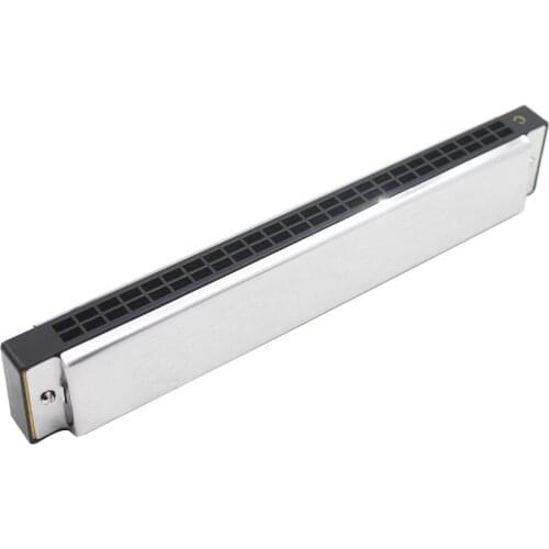 24 Holes C Key Slive Chromatic Harmonica Professional Mouth Organ Portable Tremolo Mini Harps Woodwind Instruments