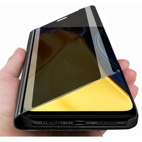 Luxury Smart Mirror Flip Case for xiaomi Poco M3 Pro 5G Pocophone M3Pro Poxo Poko M 3 Pro 6.5'' Stand Holder Phone Cover Coque