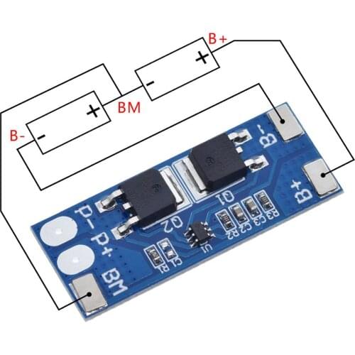 ShengYang 2 series 7.4V lithium battery protection board 8A working current 15A current limit/Overcharge discharge protection