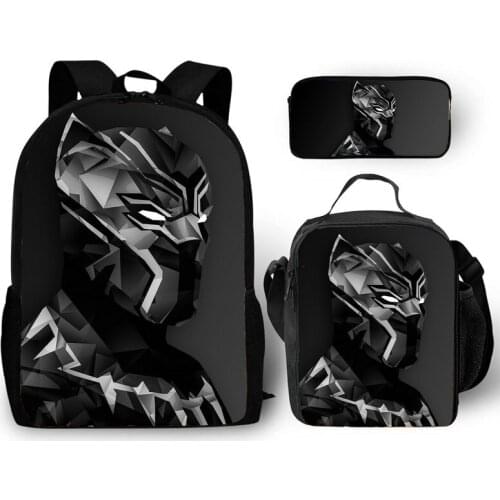 New Black Panther Schoolbag For Primary School Students Superhero Kids 3D Print Backpack For Boys Girls Fashion16inch Mochilas