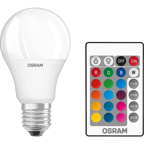 Osram Color-Changing 9W Led Bulb With Remote Control Home Office Entertainment