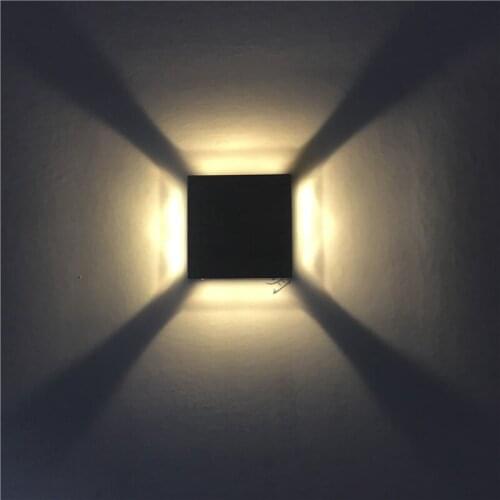 LED ultra-thin square wall lamp on all sides light wall foot lamp 1w3w bar ktv corridor aisle background wall decoration lamp