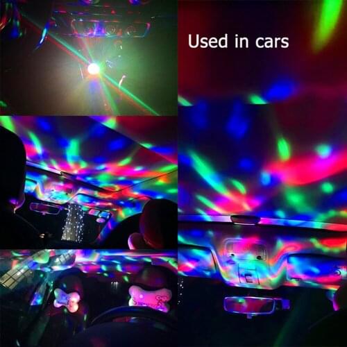 LED Car USB Atmosphere Light DJ RGB Mini Colorful Music Sound Lamp for USB-C Phone Surface Enjoy Football Match