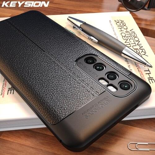 KEYSION Shockproof Case for Xiaomi Mi Note 10 Lite 10 Pro Leather Silicone Phone Cover for Xiaomi Mi 10 Lite 10 Youth 10 Pro 5G
