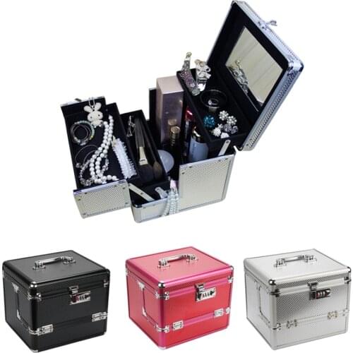2019 New Fashion Professional Makeup Bag Women Cosmetic Bags Case Luxury Female Beauty Makeup Box Large Capacity Jewelry Box