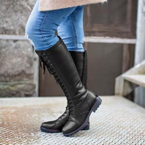 Sexy high heels knee high Pu Boots womens high heels fashion shoes boots womens plus size 35-42