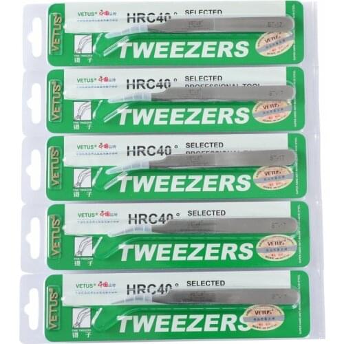 10pcs/Lot Eyelashes Tweezers Stainless Steel Superhard Tweezers High Precision Tweezers for Eyelash Extensions