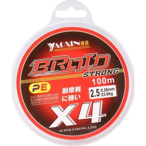 100M 4 Strands Braided Fishing Line Super Strong PE Multilament Braid Lines Wire Smoother Fishing Floating Line