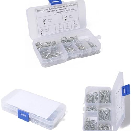 100pcs/lot B-type Cotter Pin Wave Pin Carbon Steel Galvanized Steel Hairpin Pin Latch