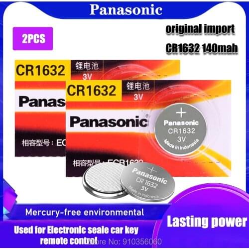 2PCS CR1632 3V PANASONIC Original Brand New Battery For Button Cell Coin Batteries For Watch Computer Clocks Watches