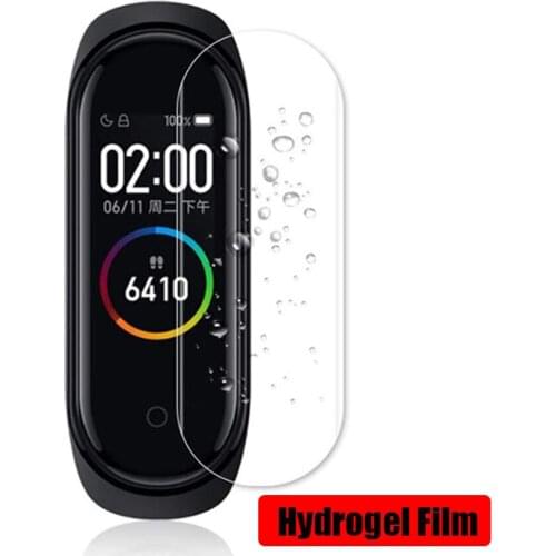 2Pcs Screen Protector Film For Xiaomi Mi Band 5 LCD TPU Full Cover Screen Protector Film for Xiaomi Mi Band 4 3 Watch (Clear)