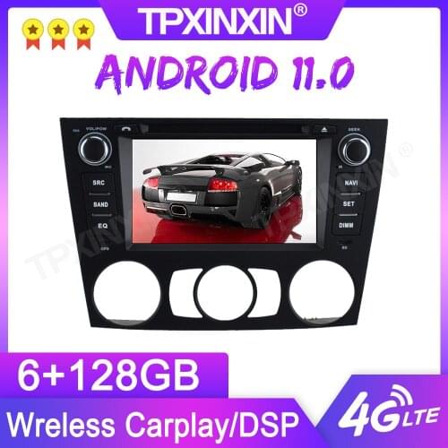 6+128GB Android 11 For BMW E90 E91 Car Multimedia Audio GPS Navigtion Radio 4G LTE Wireless Carplay