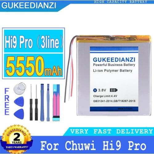 5550mAh GUKEEDIANZI Battery Hi9 Pro 3line For Chuwi Hi9 Pro / Hi9Pro Tablet PC 3-wire Big Power Bateria