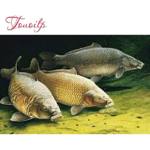 Diamond Embroidery Painting 3D Full Drill Diamond Mosaic Cross Stitch "Asian salmon" Full Pasted Painting DIY Crafts Decor