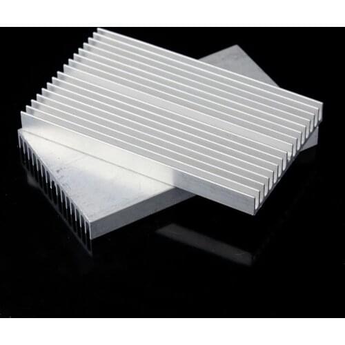 Gdstime 10pcs 100X60X10mm Heatsink Silver Tone Aluminum Cooler Radiator 100mm x 60mm x 10mm