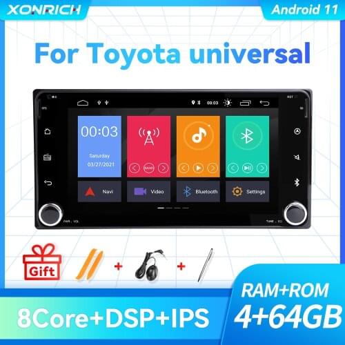 DSP 4G 2 din Android 10Car Radio Multimedia For Toyota Land Cruiser 100 200 Prado 120 150 Rush Corolla Hiace Yaris HiluxGPS navi