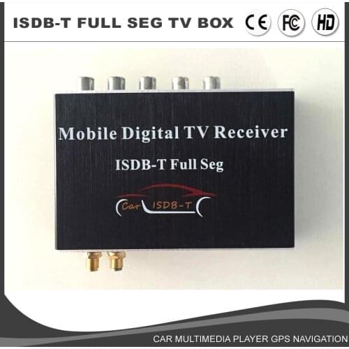 Car Mobile TV tuner ISDB-T Receiver External Digital TV Receiver Fit South America 1080P Full Seg with Double Tuner Antenna HD