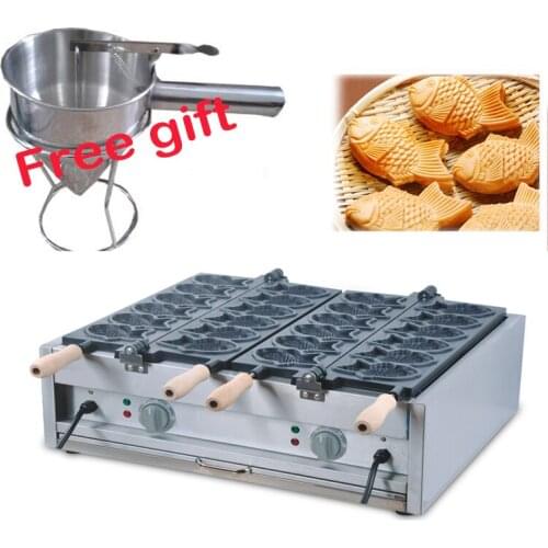 Free shipping Electric 110v 220v-240V 12 pcs Regular Fish Waffle machine Taiyaki machine