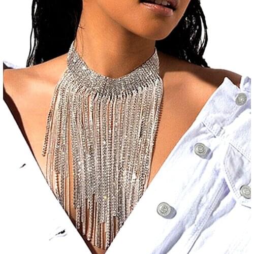 Shining Big Crystals Mesh Sexy Bodysuit Sparkly Rhinestones Chains Fringes Outfit Nightclub Party Wear See Through Costume