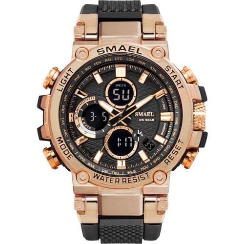 Fashion Smeal Top Brand Men Watch Digital Waterproof Clock Army Military Watches Led Mens Wrist 1803 Sport Relogio Masculino