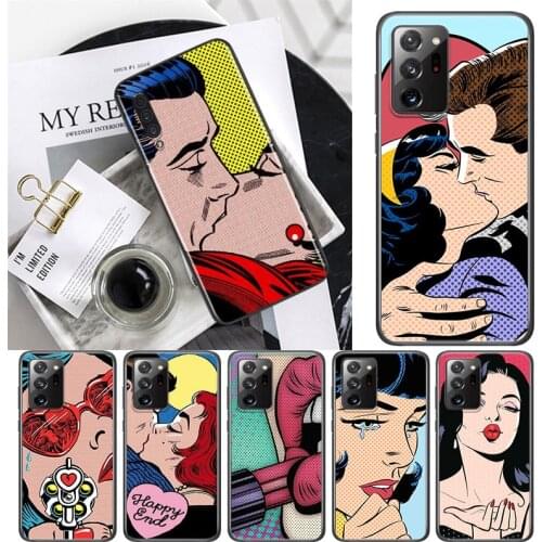 Sexy POP Art Kissing For Samsung A72 A52 A02 S A32 A12 A42 A51 A91 A81 A71 A41 A31 A21 S A11 A01 A03 Core UW Phone Case