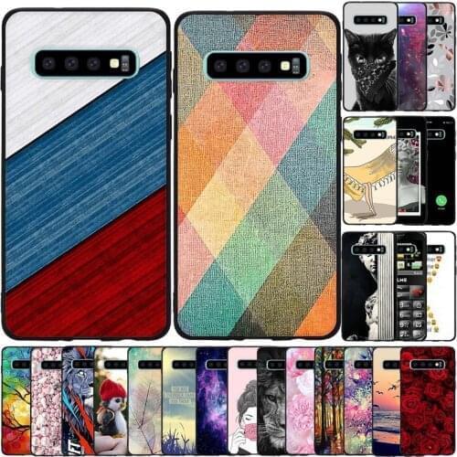 Case For Samsung Galaxy S10 Plus Case Silicon Transparent Back Cover For Samsung Galaxy S10 Plus Case Bumper Coque Soft Cute Cat