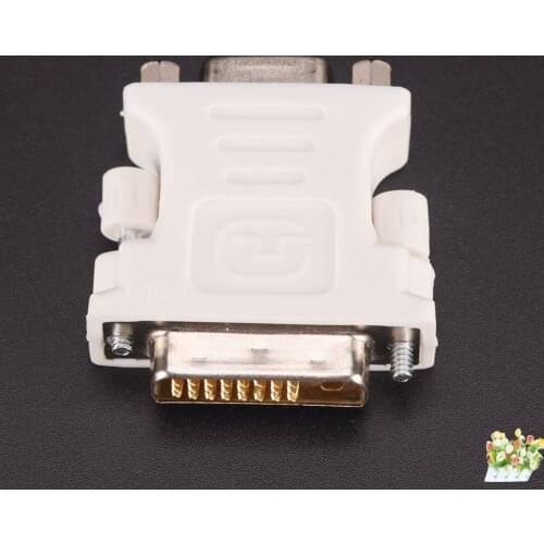 24+1 Pin DVI-D-D-M To VGA-F Adapter - 25 Pin (Dual Link) DVI-D Male To 15 Pin VGA Female Video Computer Monitor Adapter