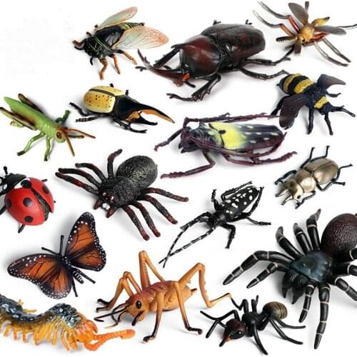 Simulation Insect Spider Longicorn Butterfly Figurine Animal Model Action Figure Hot Toy Set Children Gift