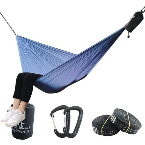 Single Person Hammock Bed Adult Camping Outdoor Backpacking Travel Survival Garden Swing Hunting Sleeping Bed Portable Hammock