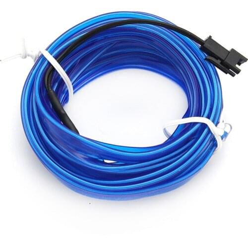1M 2M 3M 5M EL Wire Car Atmosphere Lamp 12V 10 Colors Flexible Rope Tube LED Strip Auto Interior Decoration Ambient Light