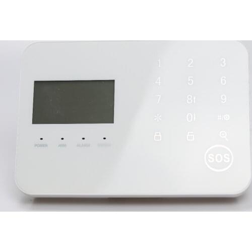 GZGMET New Design SIM Card Android IOS Phone App GSM PSTN Wireless Alarm System Home Touch Host for Perimeter Security Kit