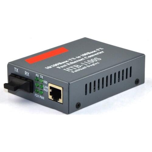 HTB-1100S Optical Media Converter 10/100Mbps RJ45 Singlemode Duplex Fiber SC Port 25KM