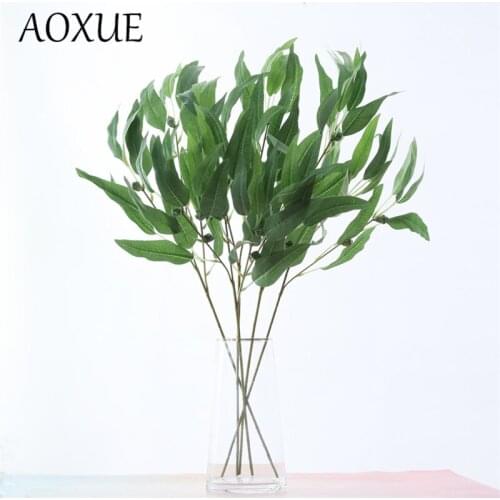 68 CM Artificial Fake Silk Flower Eucalyptus Leaves With Fruit Home Decoration Accessories Flower Arrangement Eucalyptus Plants