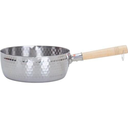 Cooking Pots Fast Food Noodles Pan Small Milk Pot Wooden Handle Stainless Steel Express Soup Pot Cooker Utensils for Kitchen